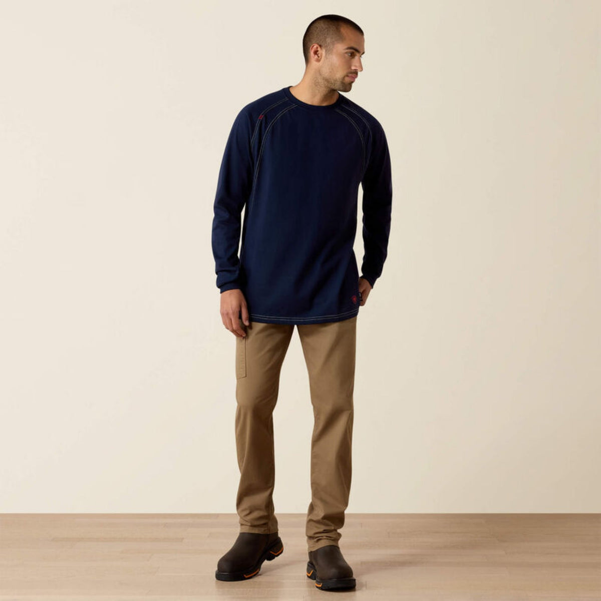 Ariat Men's Flame Resistant Work Crew Long Sleeve T-Shirt Long Sleeve T-Shirts Ariat