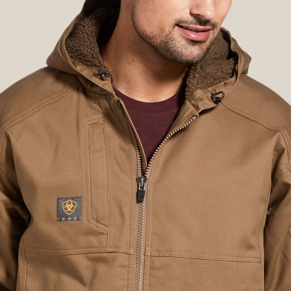 Ariat Men's DuraCanvas Sherpa Lined Hooded Jacket Jackets & Coats Ariat
