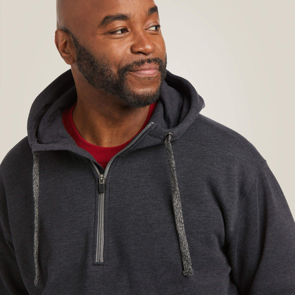 Ariat Men's Rebar Workman Quarter Zip Hoodie Sweatshirts & Hoodies Ariat