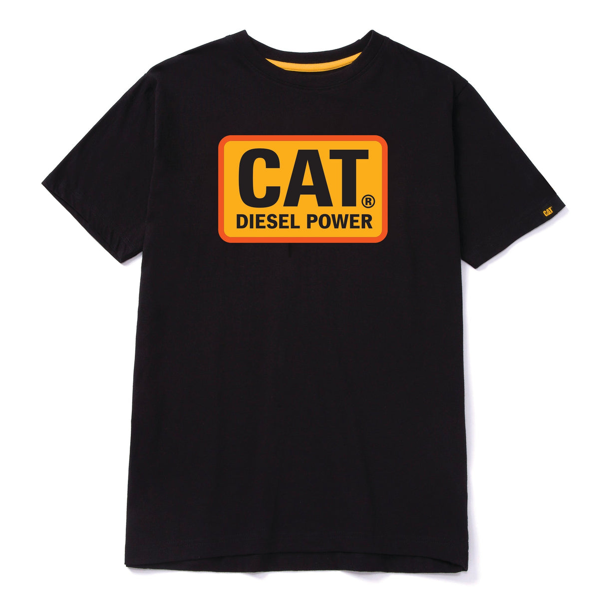 CAT Men's Diesel Power Graphic Short Sleeve T-Shirt T-Shirts CAT Black/Orange 2XL Reg