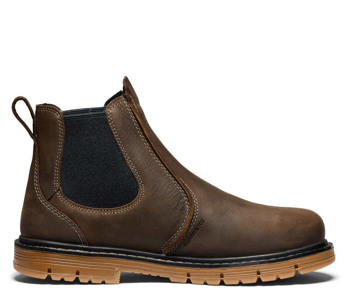 KEEN Utility Men's San Jose 90° 5" EH Aluminum Toe Chelsea Boot Work Boots KEEN Utility Cascade Brown/Gum 10 2E