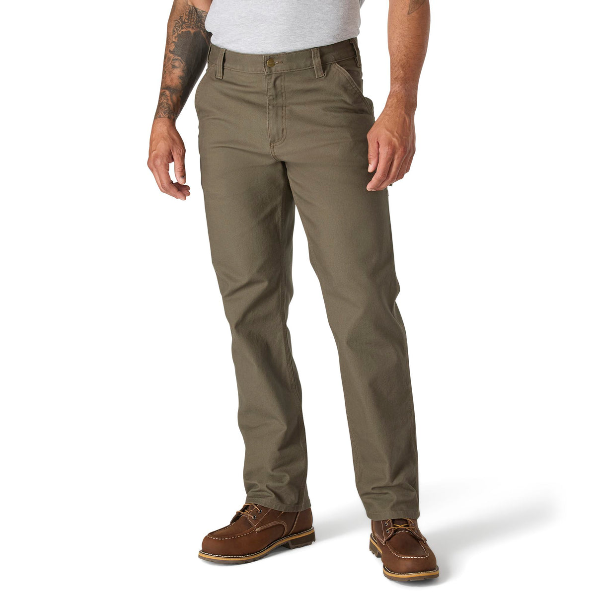 Carhartt Men's Rugged Flex® Relaxed Fit Duck Dungaree Pants Carhartt Tarmac 28 30 Inseam