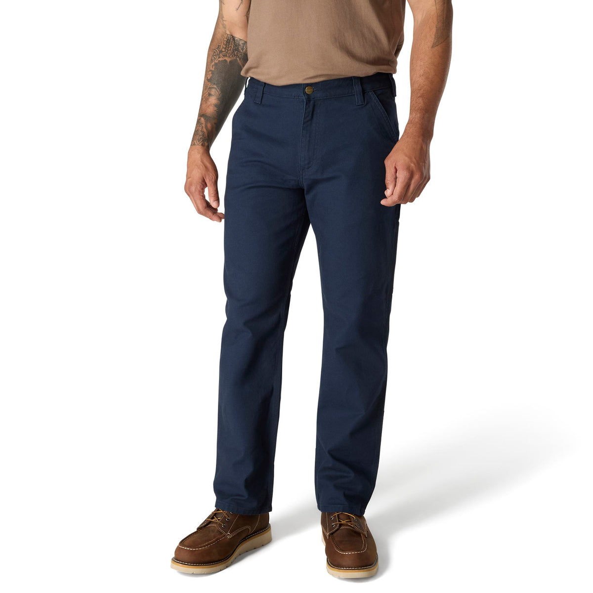 Carhartt Men's Rugged Flex® Relaxed Fit Duck Dungaree Pants Carhartt Navy 28 30 Inseam