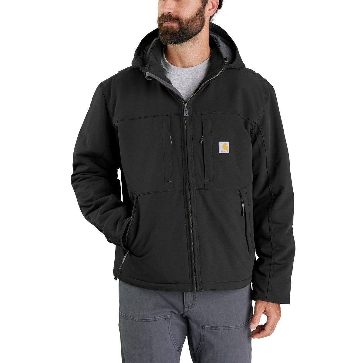 Carhartt Men's Super Dux® Relaxed Fit Insulated Hooded Jacket Jackets & Coats Carhartt Black 2XL Reg