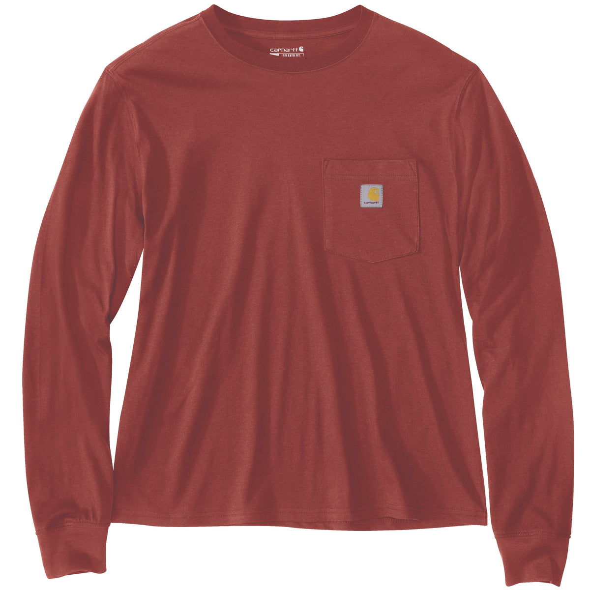 Carhartt Women's Tencel Loose Fit Lightweight Crewneck Pocket Long Sleeve T-Shirt Long Sleeve T-Shirts Carhartt Spice Red 2XL Reg