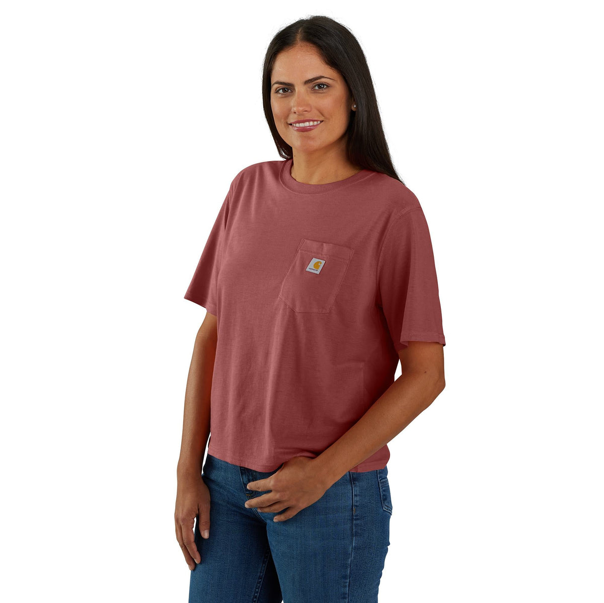 Carhartt Women's Tencel™ Loose Fit Lightweight Short Sleeve Crewneck T-Shirt T-Shirts Carhartt Barnwood 2XL Reg