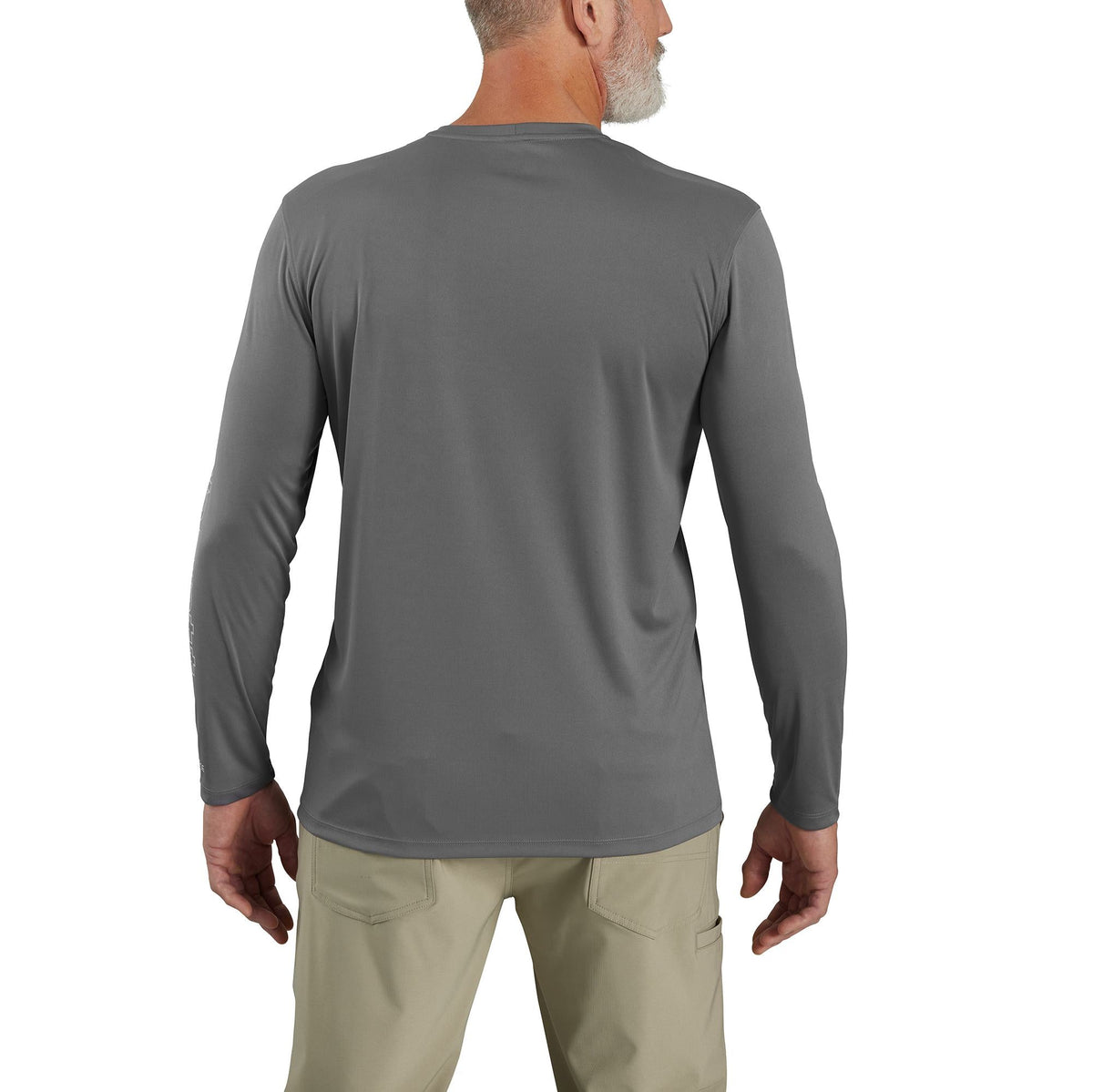 Carhartt Men's Force Sun Defender Lightweight Long Sleeve Logo T-Shirt Long Sleeve T-Shirts Carhartt