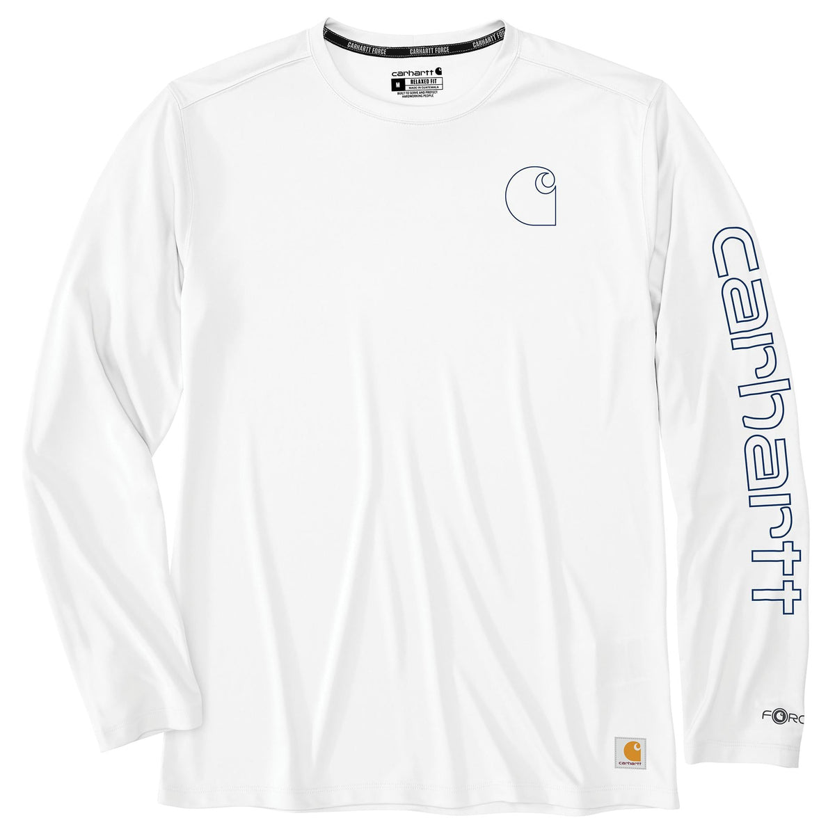 Carhartt Men's Force Sun Defender Lightweight Long Sleeve Logo T-Shirt Long Sleeve T-Shirts Carhartt