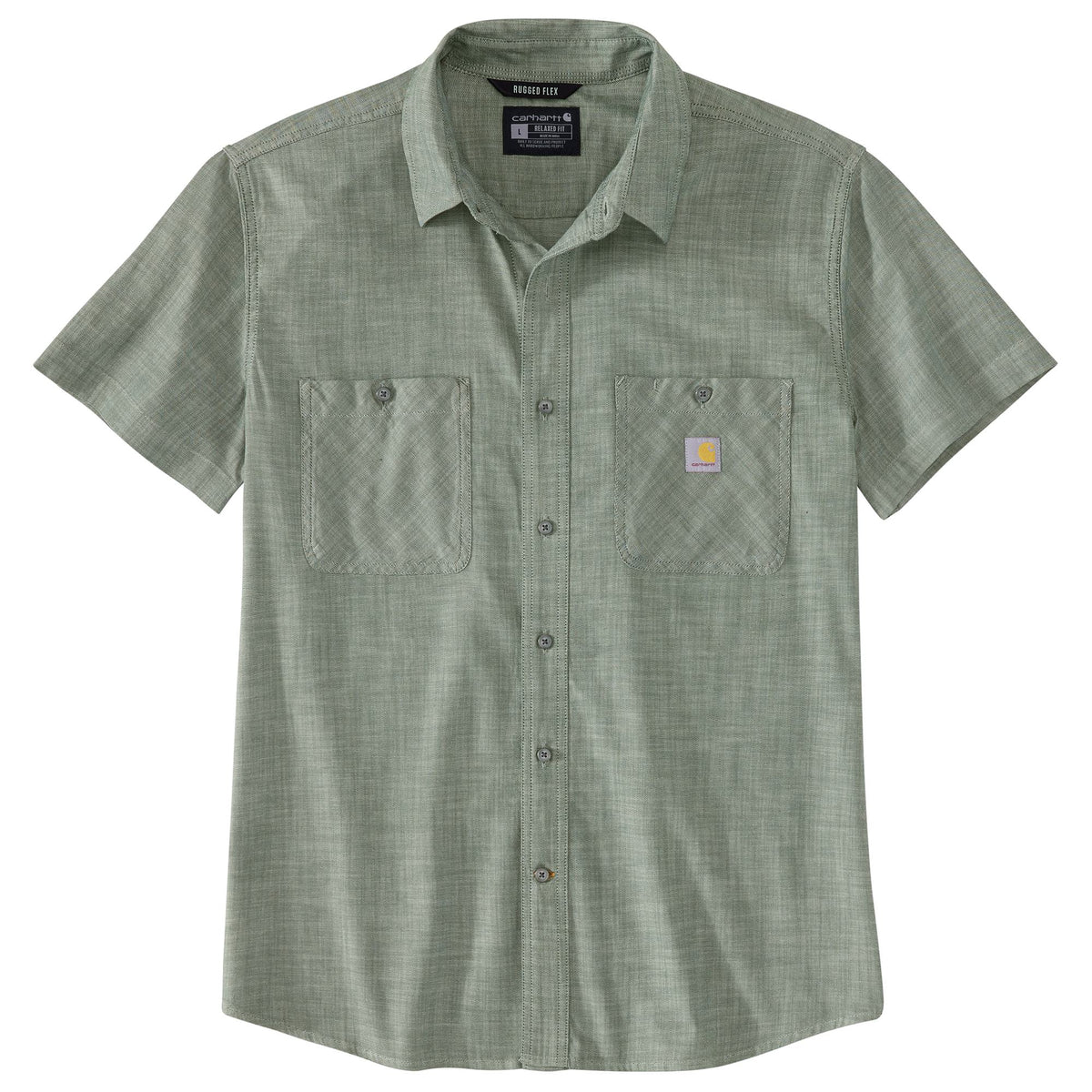 Carhartt Men's Rugged Flex Relaxed Fit Button-Down Short Sleeve Work Shirt Work Shirts Carhartt