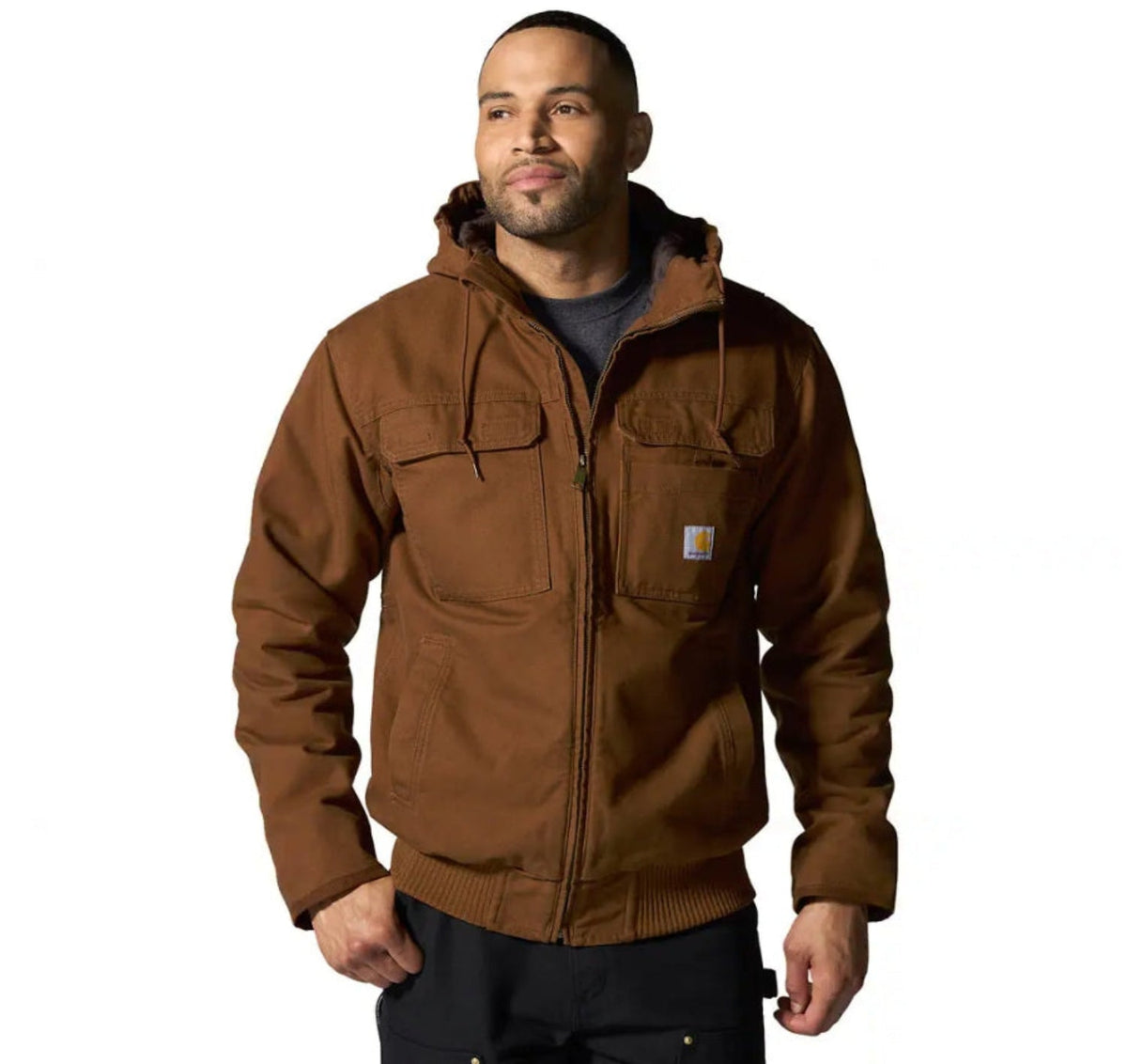 Carhartt Men's Full Swing Washed Duck Insulated Active Jacket Jackets & Coats Carhartt Red Duck 2XL Reg