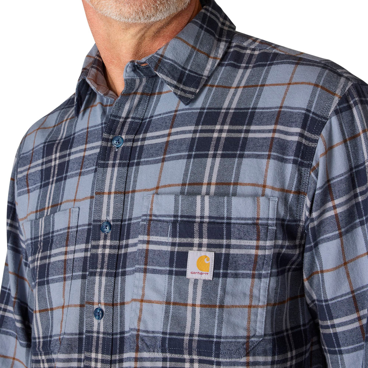 Carhartt Men's Rugged Flex™ Relaxed Fit Midweight Flannel Plaid Work Shirt Work Shirts Carhartt