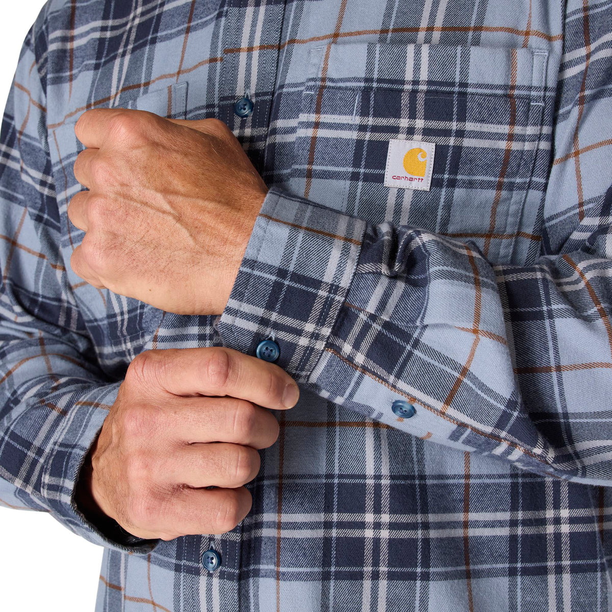 Carhartt Men's Rugged Flex™ Relaxed Fit Midweight Flannel Plaid Work Shirt Work Shirts Carhartt