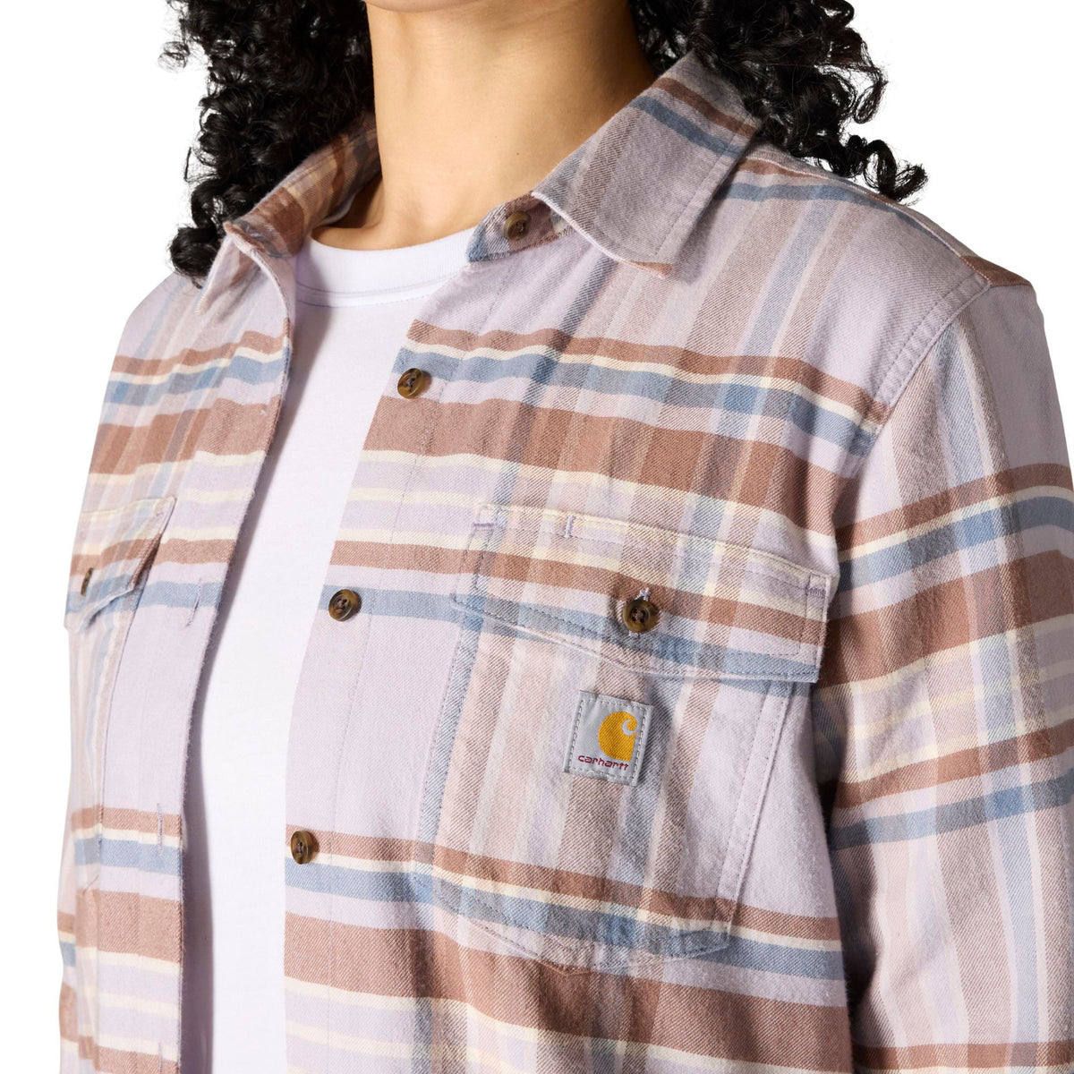 Carhartt Women's TENCEL™ Relaxed Fit Plaid Long Sleeve Work Shirt Work Shirts Carhartt