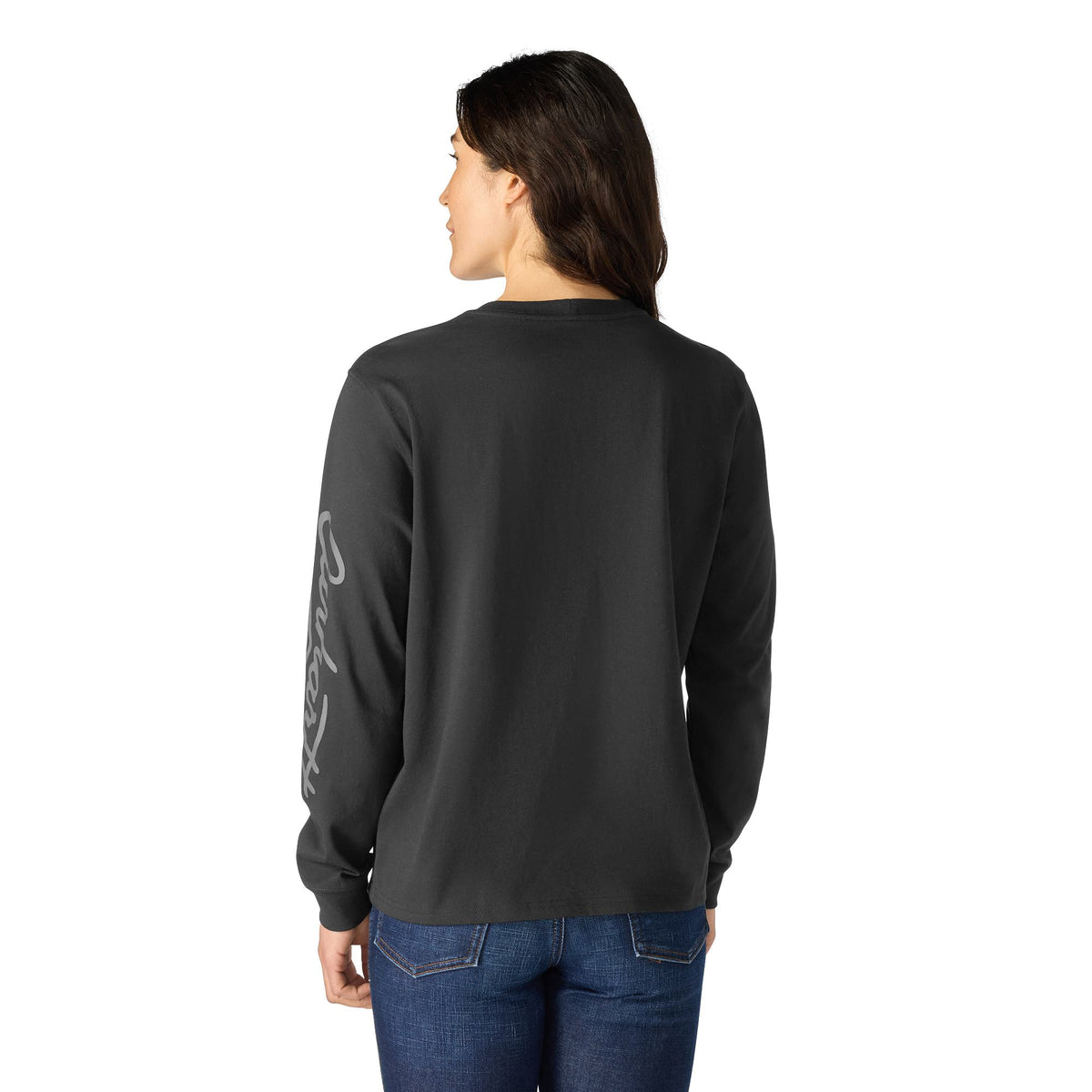Carhartt Women's Irvine Loose Fit Logo Script Long Sleeve T-Shirt Long Sleeve T-Shirts Carhartt