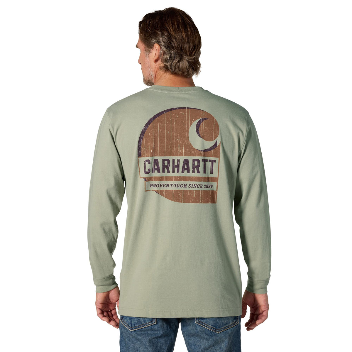 Carhartt Men's Irvine Tough C Graphic Relaxed Fit Pocket Long Sleeve T-Shirt