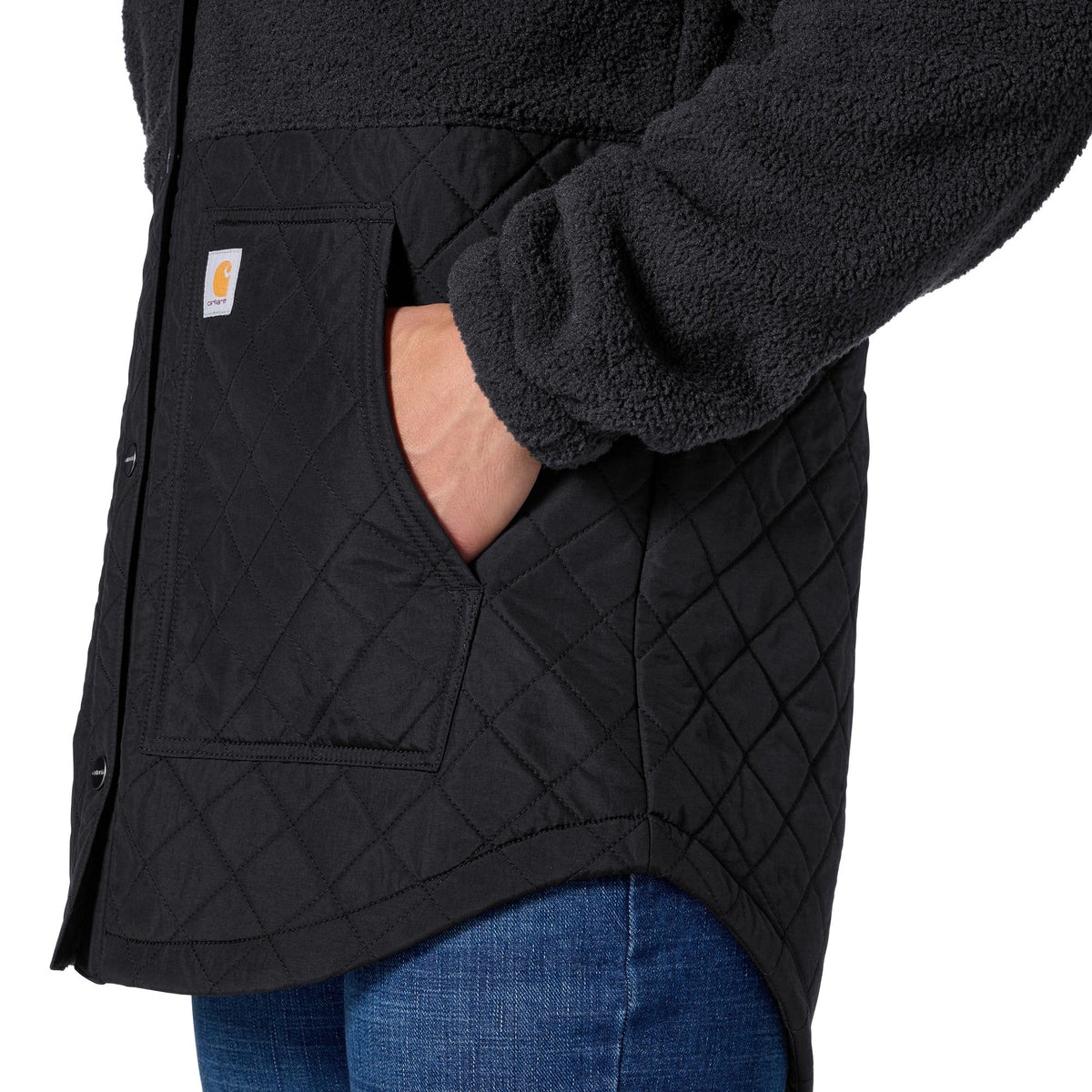 Carhartt Women's Highland Loose Fit Snap-Up Hooded Shirt Jac Sweatshirts & Hoodies Carhartt