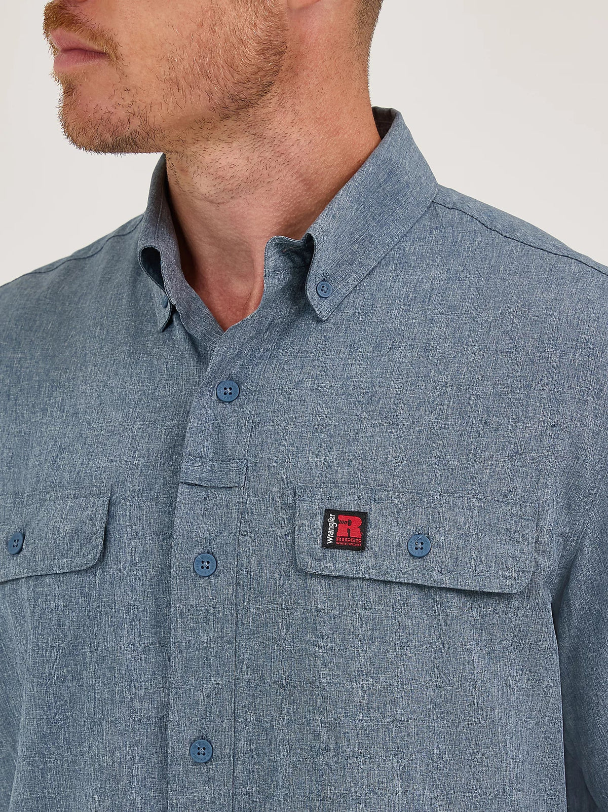 Wrangler RIGGS Men's Lightweight Vented Button-Down Short Sleeve Work Shirt Work Shirts Wrangler RIGGS