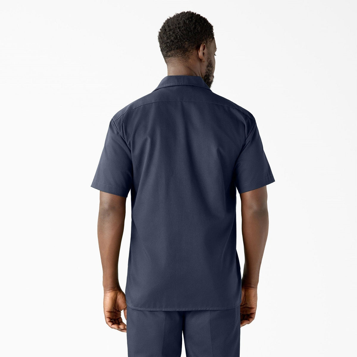 Dickies Men's Short Sleeve Work Shirt_Navy - KO, pfas - Work World - Workwear, Work Boots, Safety Gear