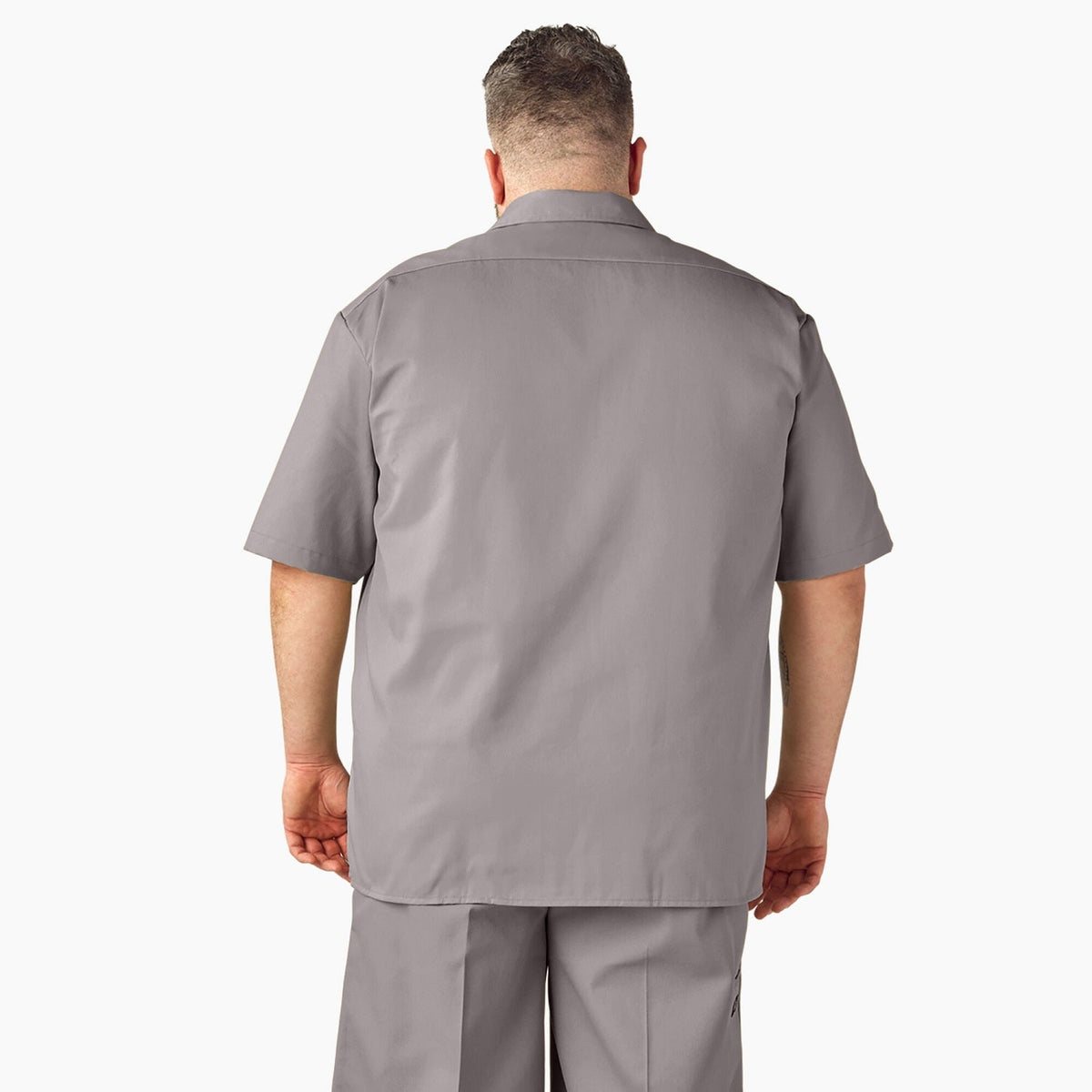 Dickies Men's Short Sleeve Work Shirt_Silver - KO, pfas - Work World - Workwear, Work Boots, Safety Gear