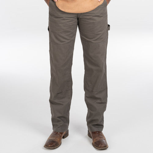 KEY Men's Rip Stop Double Knee Dungaree Pants KEY Graphite 30 30 Inseam