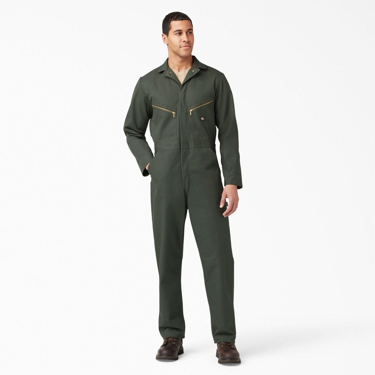 Dickies Men's Deluxe Blended 6 Pocket Coverall Bibs & Overalls Dickies Olive Green 2XL Reg