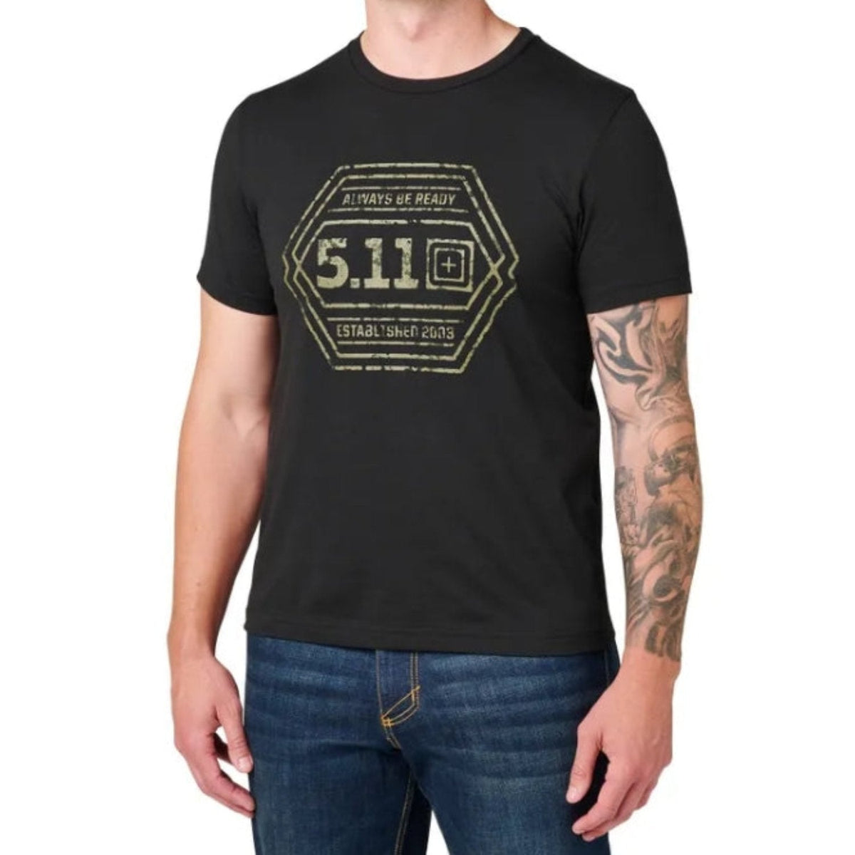 5.11 Tactical Men's Intricate Emblem Logo Graphic Short Sleeve T-Shirt T-Shirts 5.11 Tactical Black 2XL Reg