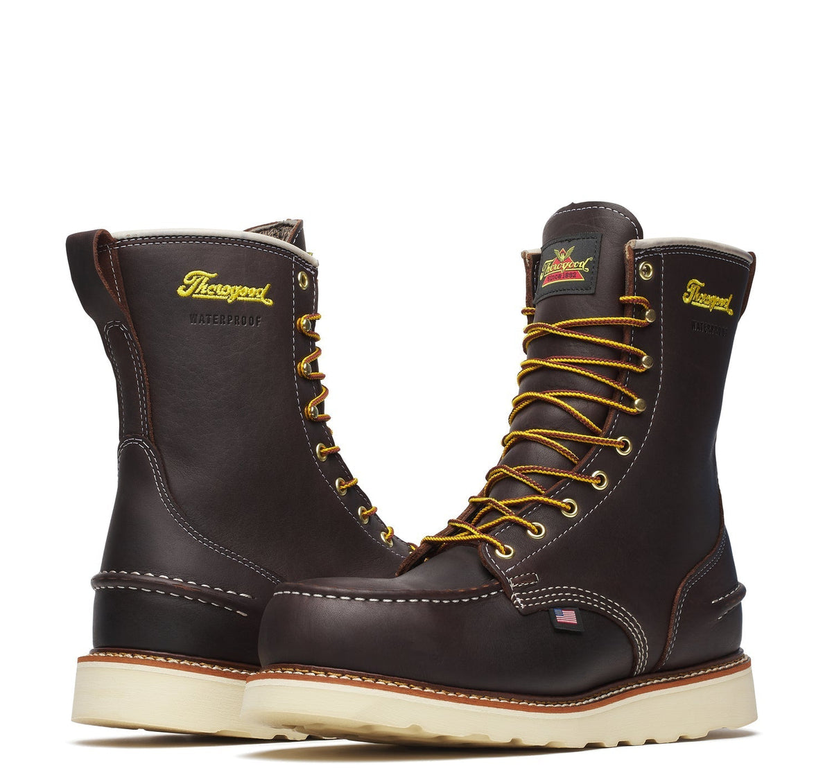 Thorogood Men's 1957 Series MAXWear Wedge Moc-Toe Waterproof 8" Steel Toe Work Boot Work Boots Thorogood