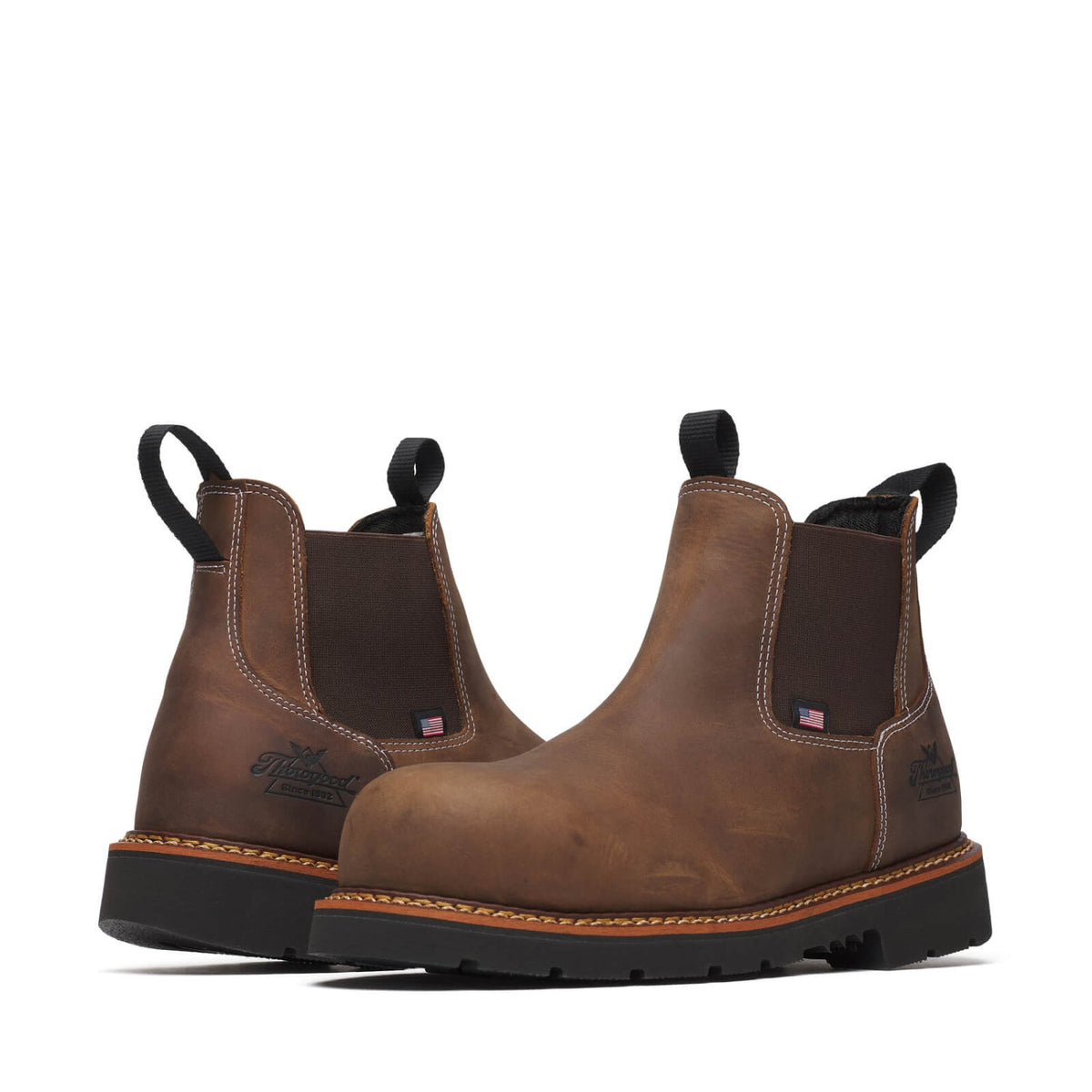 Thorogood Men's American Heritage 6" EH Comp Toe Chelsea Boot Work Boots Thorogood