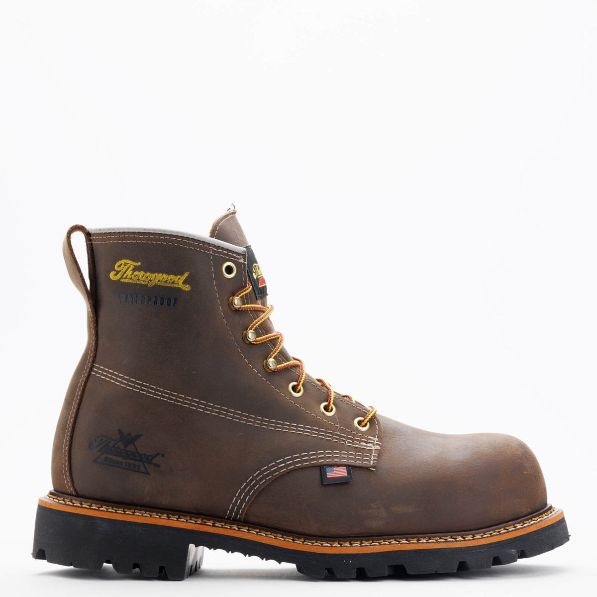 Thorogood Men's American Legacy 6" Waterproof EH Nano Comp Toe Boot Work Boots Thorogood Crazy Horse 10 2E