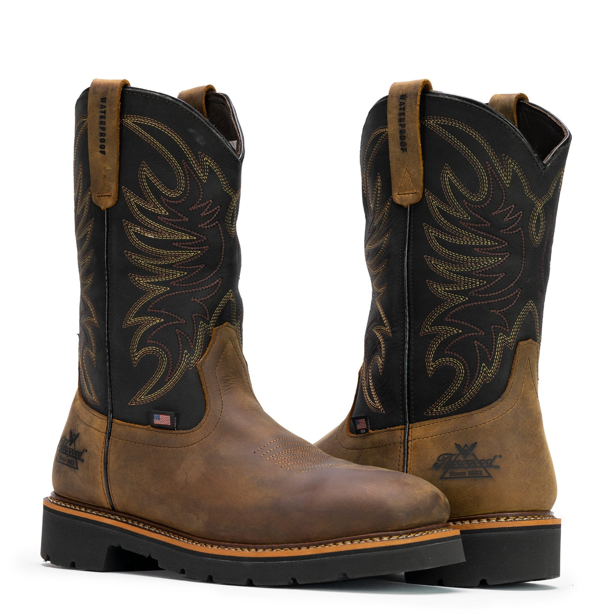 Thorogood Men's American Heritage 11" Waterproof Steel Toe Western Boot Western Boots Thorogood