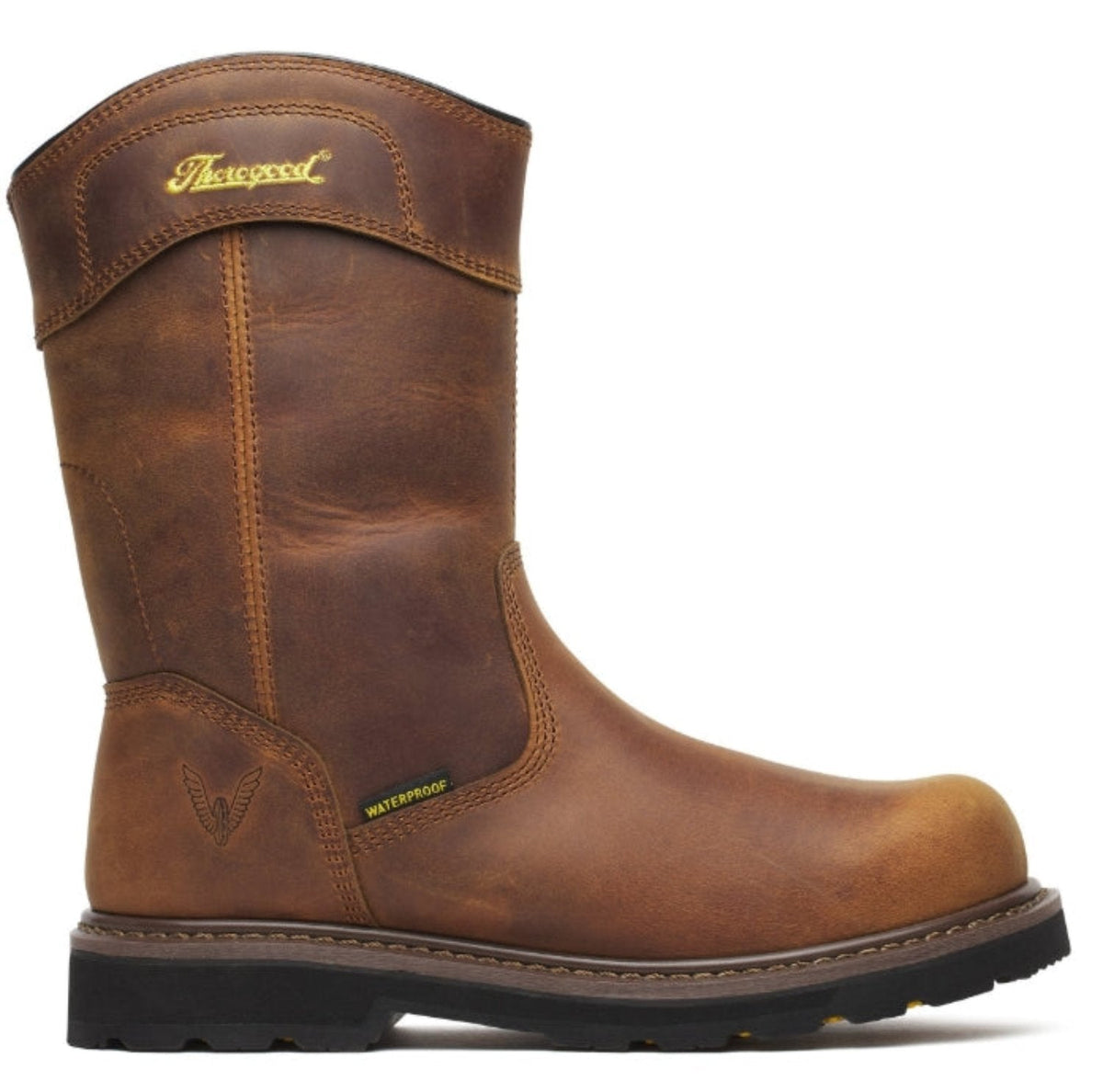 Thorogood Men's Jobsite Waterproof 11" Safety Toe Wellington Boot Work Boots Thorogood Crazyhorse 7 M