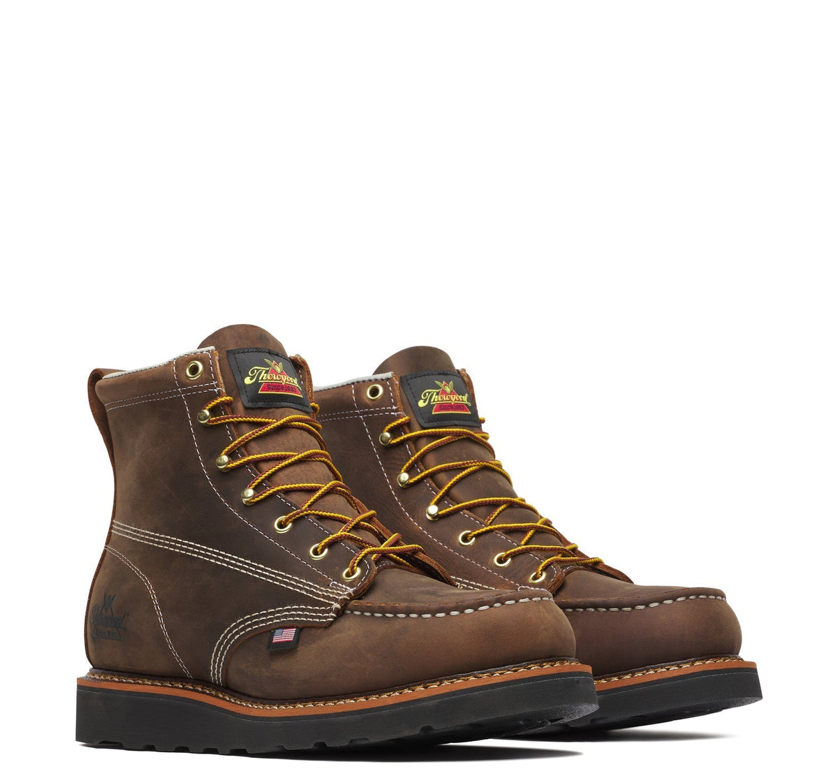 Thorogood Men's American Heritage 6" Moc Toe Wedge Boot Work Boots Thorogood