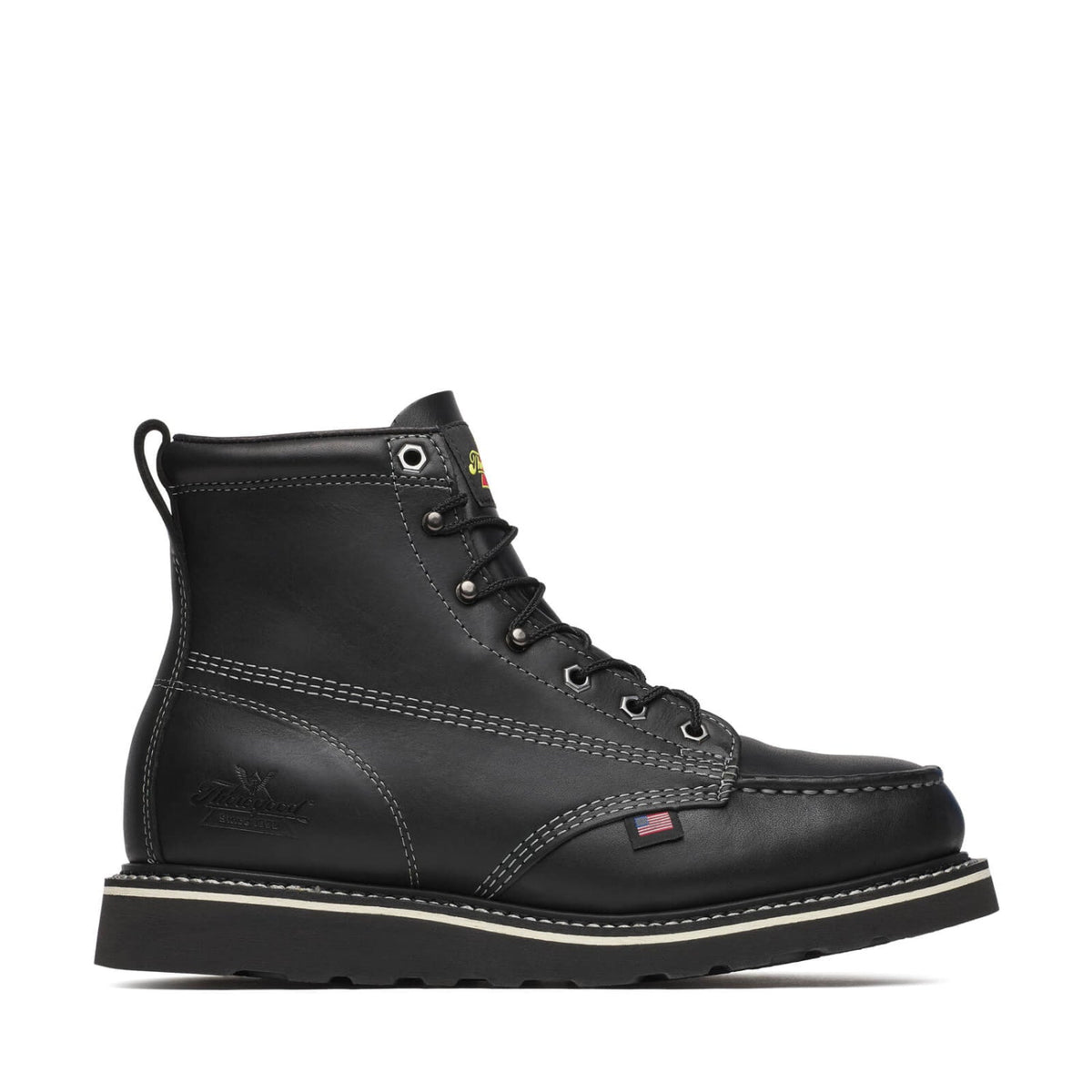 Thorogood American Heritage Midnight 6" EH Moc Toe Boot Work Boots Thorogood Black 10 2E