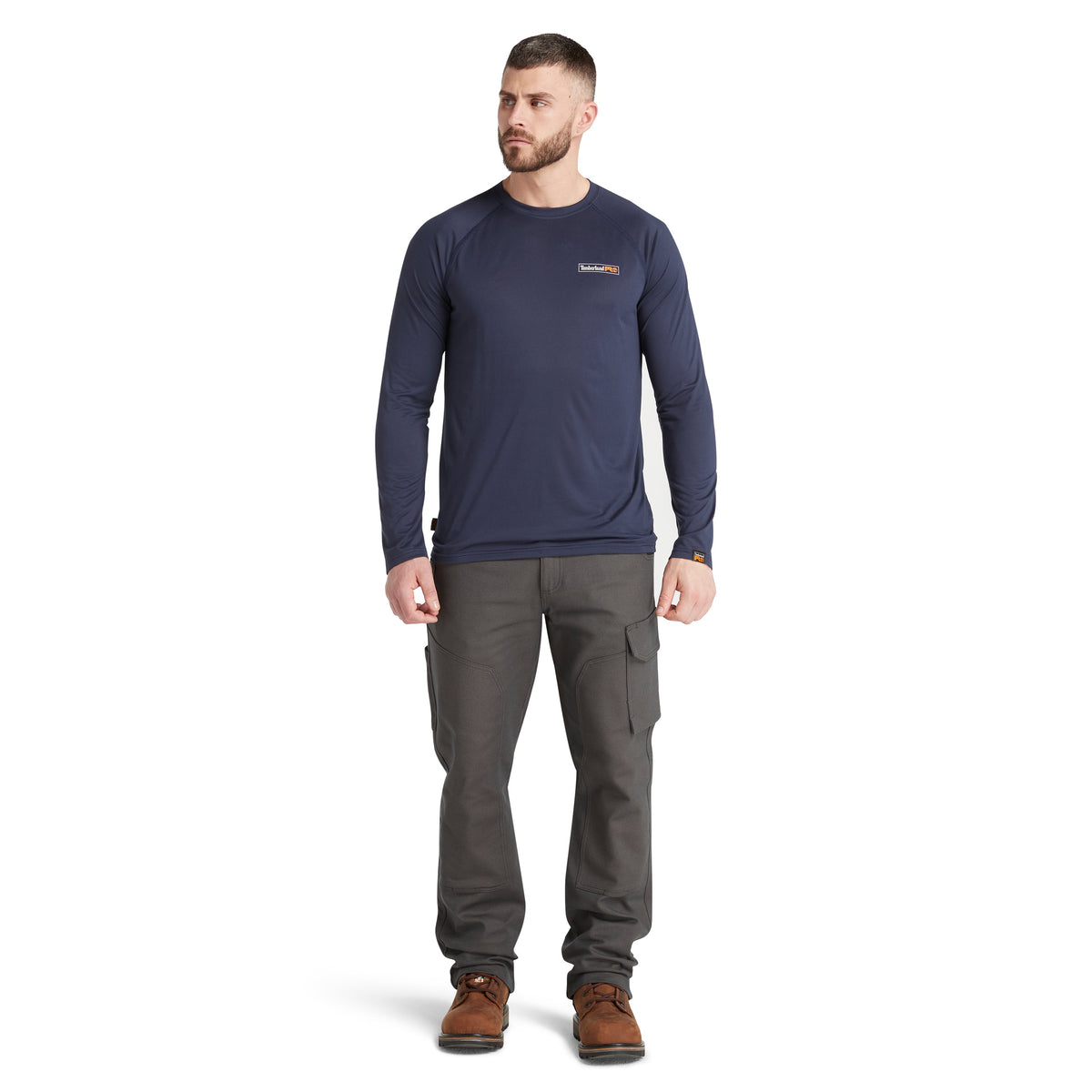 Timberland PRO Men's Good Sport Wicking Long Sleeve T-Shirt Long Sleeve T-Shirts Timberland PRO Black Iris 2XL Reg