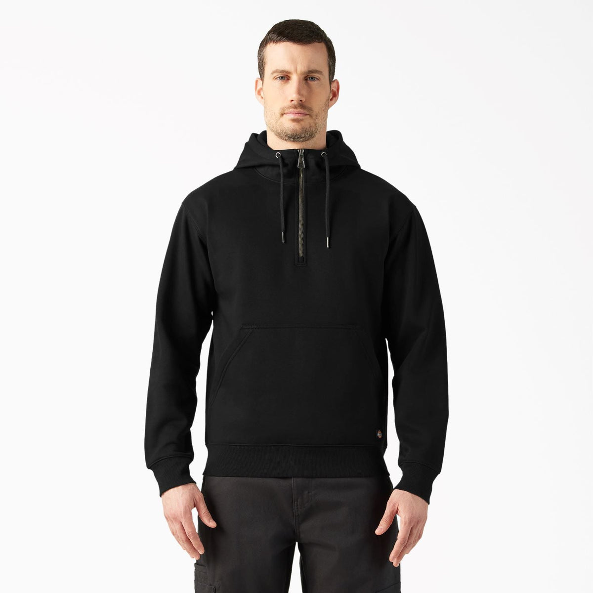 Dickies Men's Durable Water Repellent Quarter Zip Hoodie Sweatshirts & Hoodies Dickies Black 2XL Reg