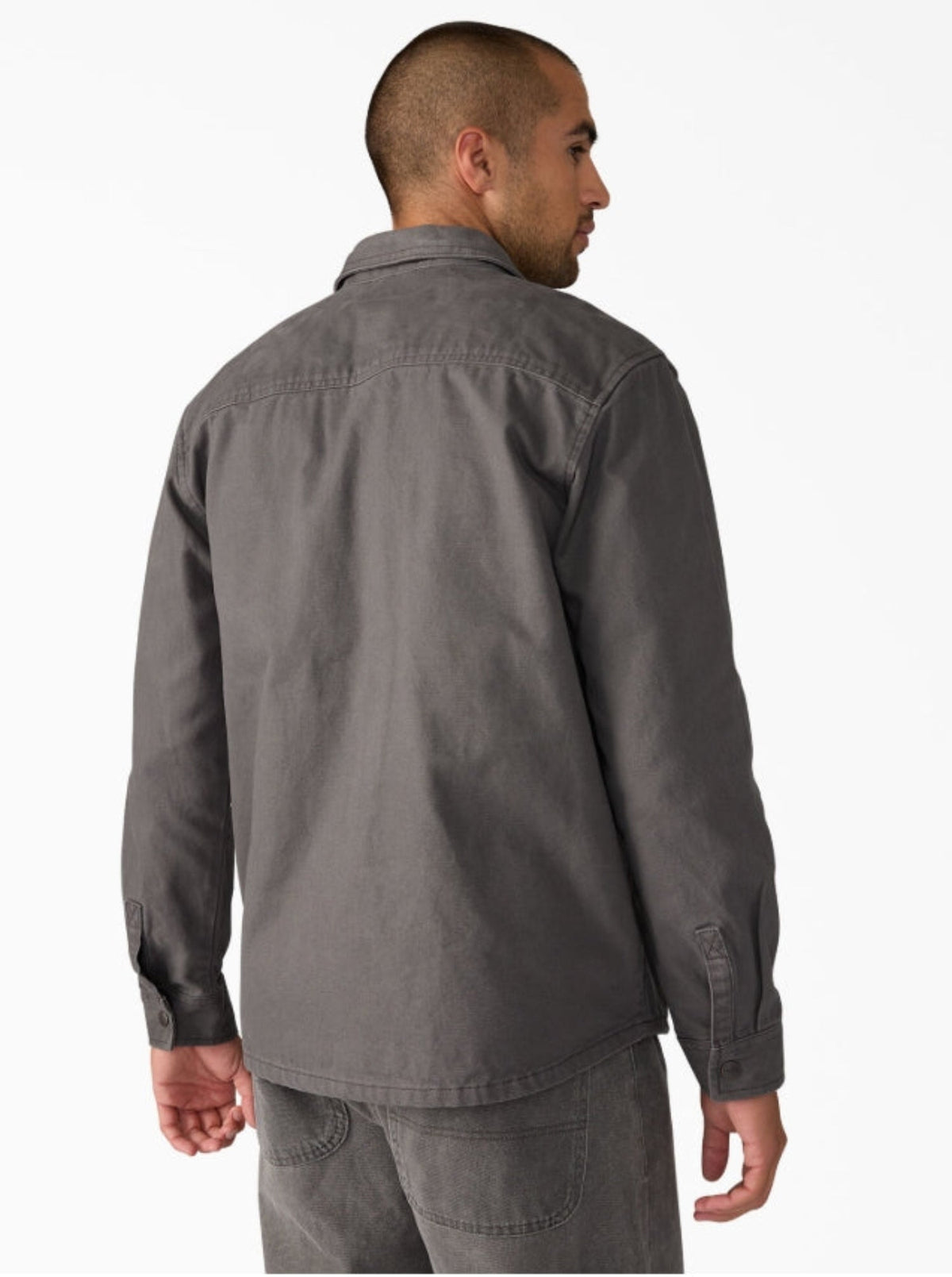 Dickies Men's Duck Brushed Cotton Snap-Front Shirt Jac Jackets & Coats Dickies