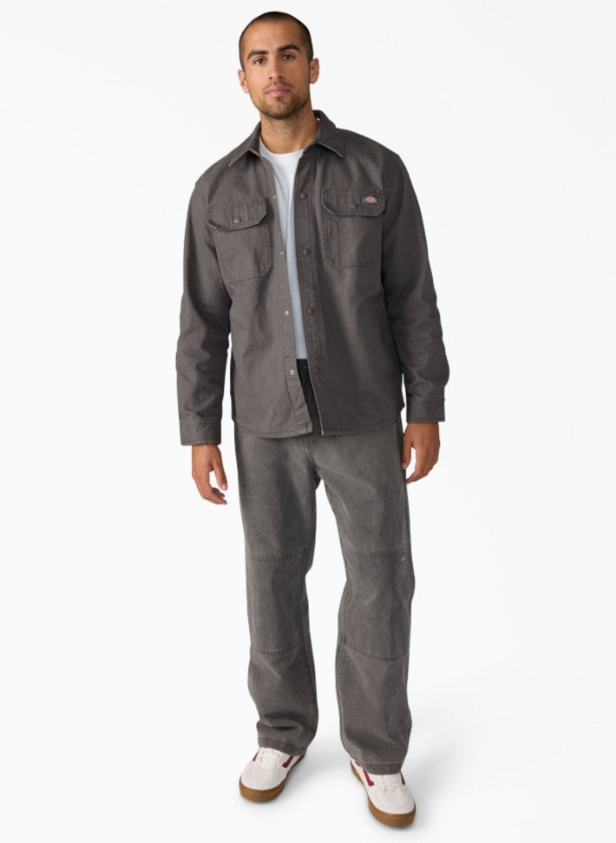Dickies Men's Duck Brushed Cotton Snap-Front Shirt Jac Jackets & Coats Dickies