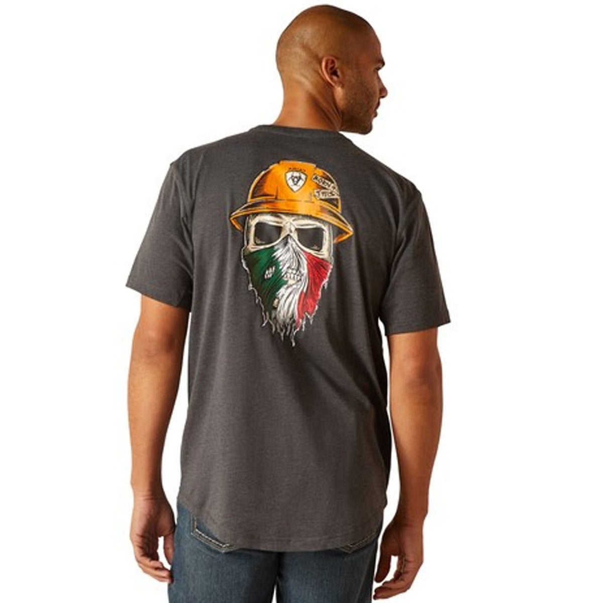 Ariat Men's Rebar Workman Born For This Graphic Short Sleeve T-Shirt T-Shirts Ariat Charcoal/Mexico 2XL Reg