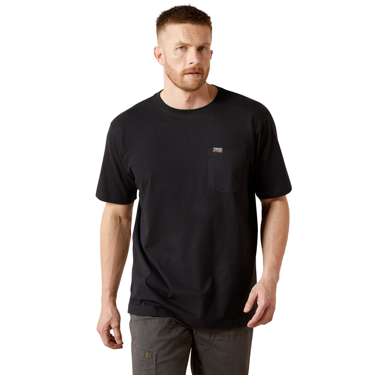 Ariat Men's Rebar Cotton Strong Standard Pocket T-Shirt T-Shirts Ariat Black 2XL Reg