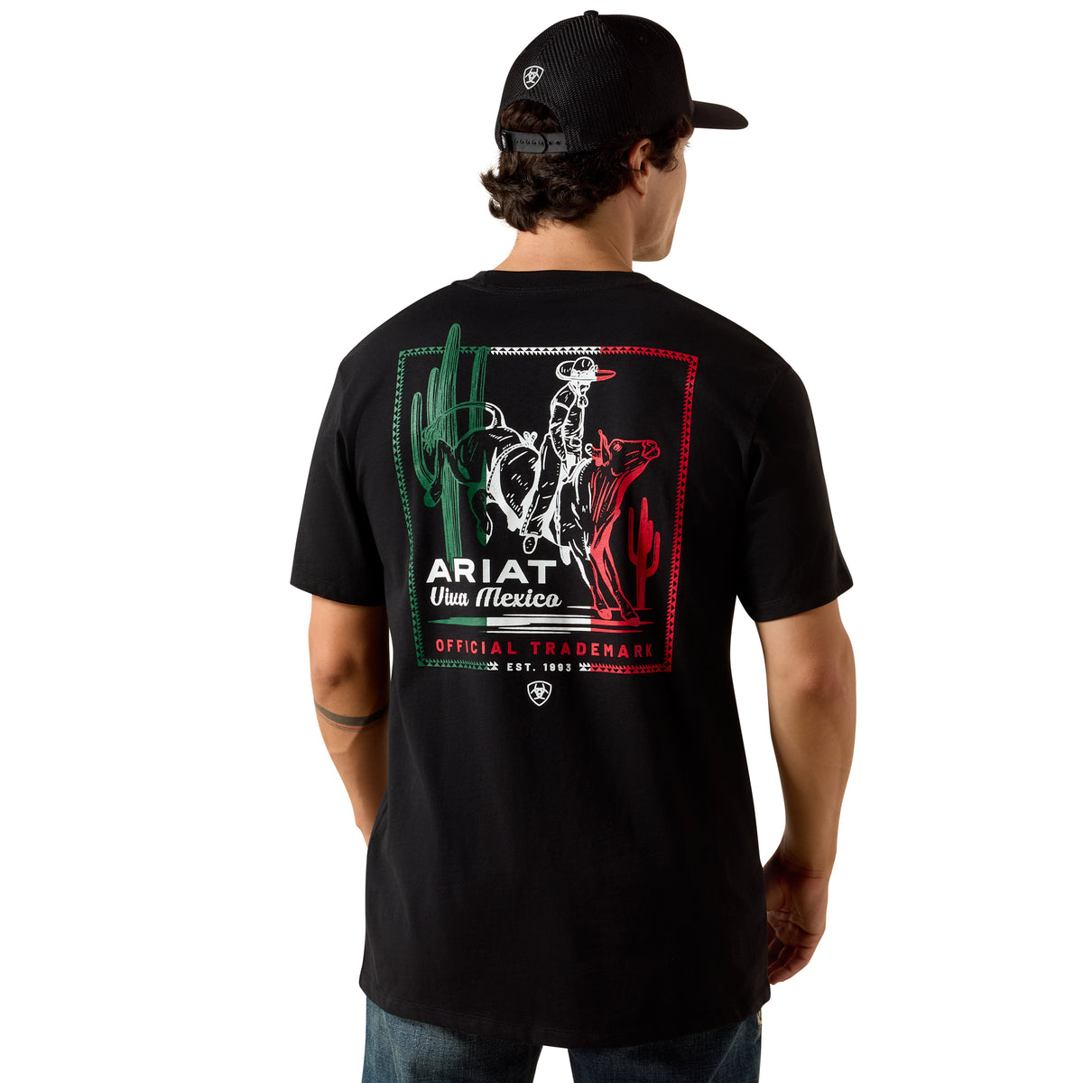 Ariat Men's Buckin Baqueno Short Sleeve T-Shirt T-Shirts Ariat Black 2XL Reg