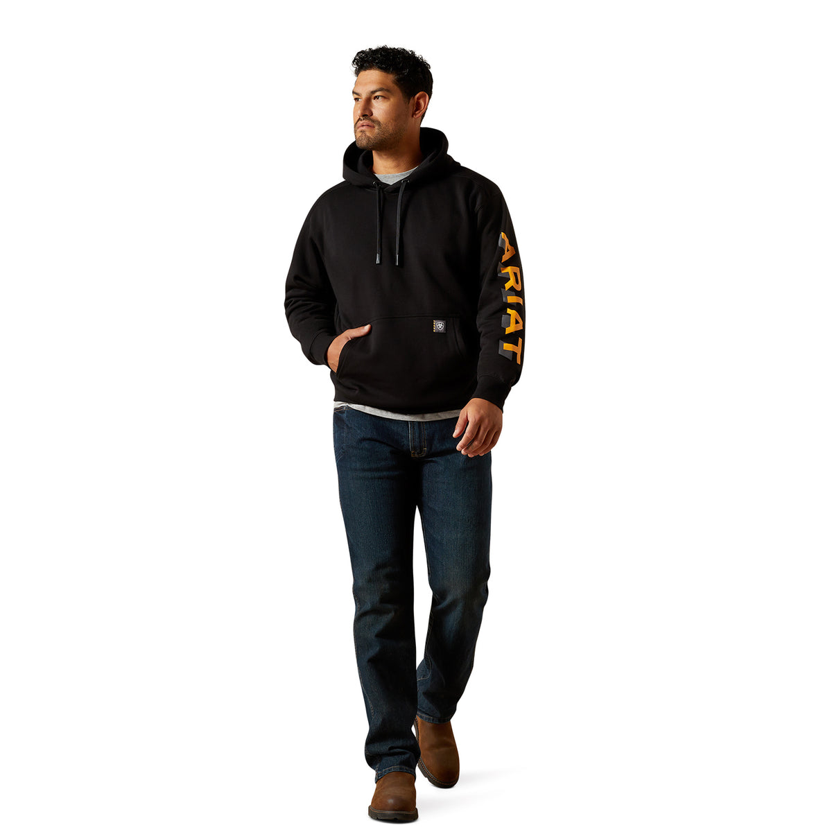 Ariat Men's Rebar Lightweight Logo Hoodie Sweatshirts & Hoodies Ariat