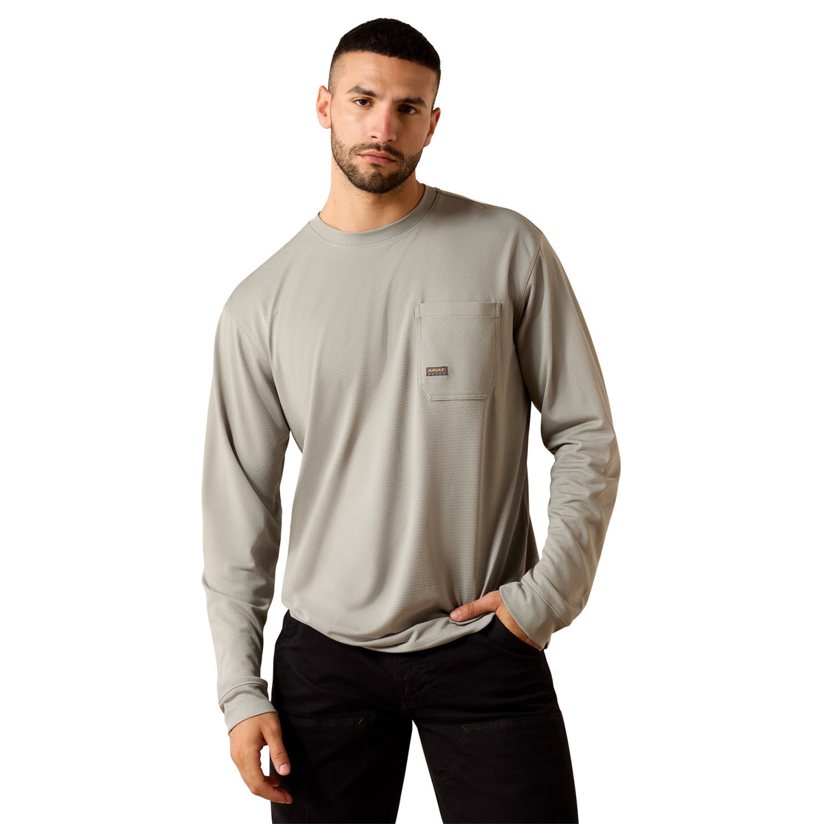 Ariat Men's Rebar Heat Fighter Staple T-Shirt Long Sleeve T-Shirts Ariat Wild Dove 2XL Reg