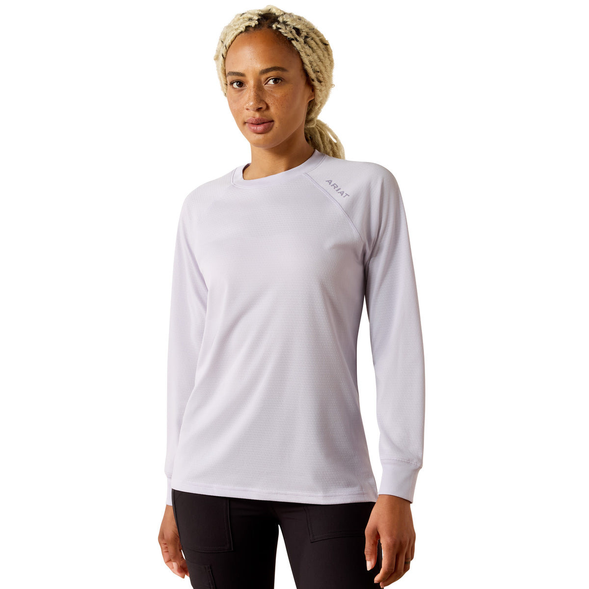 Ariat Women's Rebar Heat Fighter Essential Long Sleeve T-Shirt Long Sleeve T-Shirts Ariat Thistle 1XL Plus