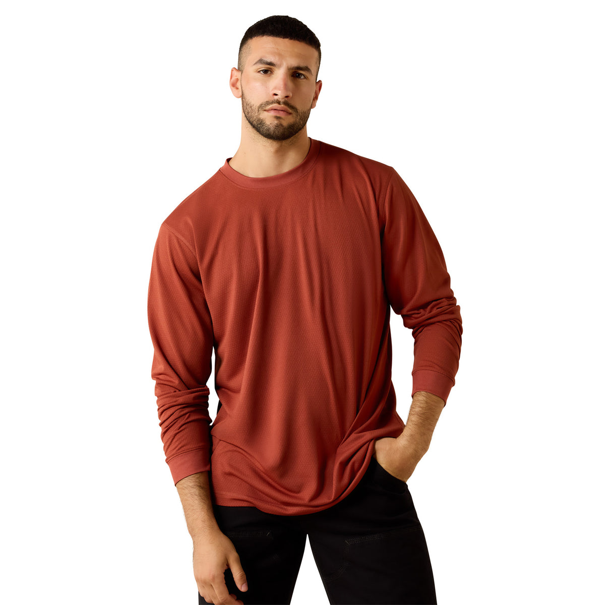 Ariat Men's Rebar Heat Fighter Label Graphic Long Sleeve Tee Long Sleeve T-Shirts Ariat