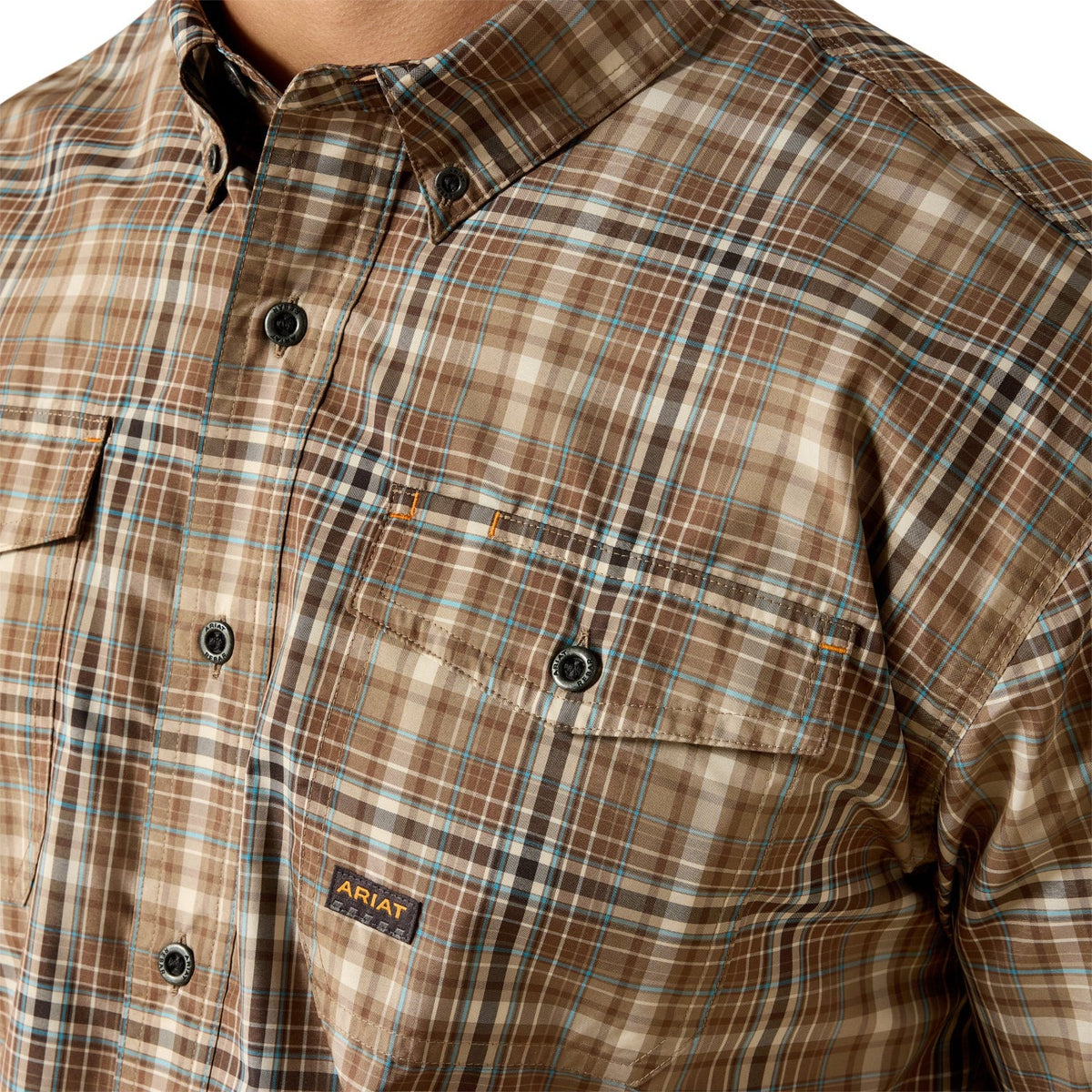 Ariat Men's Rebar Made Tough VentTEK DuraStretch Work Shirt Work Shirts Ariat