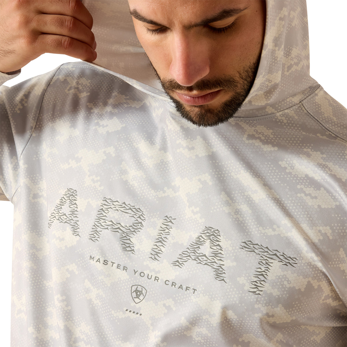 Ariat Men's Rebar Sunblocker Printed Craft Hooded Long Sleeve T-Shirt Sweatshirts & Hoodies Ariat