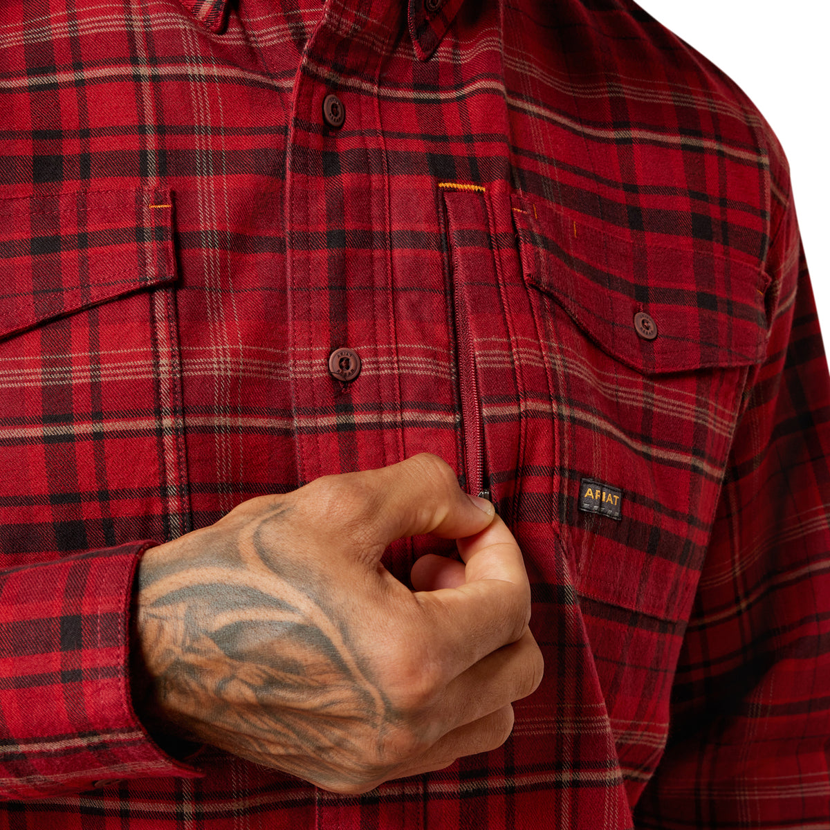 Ariat Men's Rebar Flannel Durastretch Work Long Sleeve Shirt