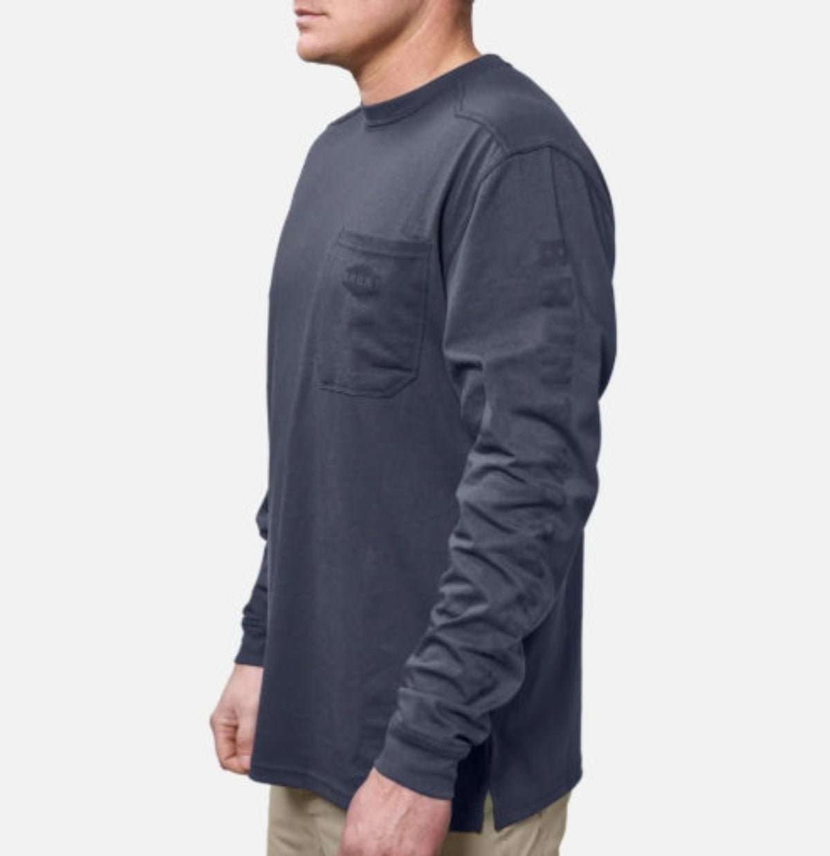 BRUNT Men's The Brunt Utility Pocket Logo Long Short T-Shirt Long Sleeve T-Shirts BRUNT