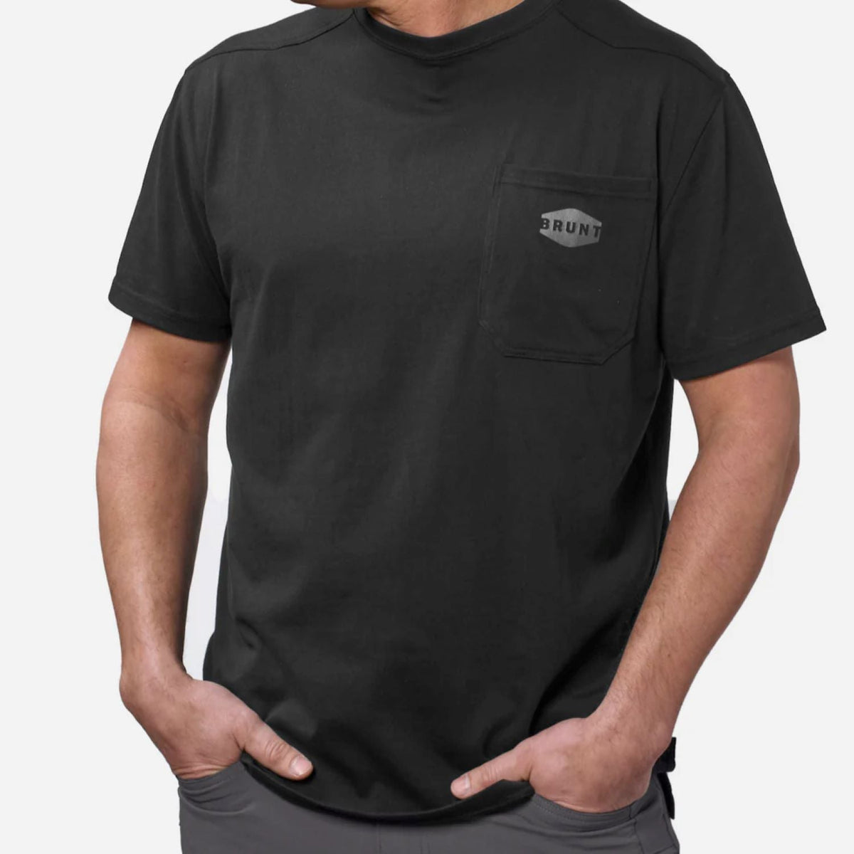 BRUNT Men's The Martin Pocket Tee Work Shirts BRUNT Black 2XL Reg