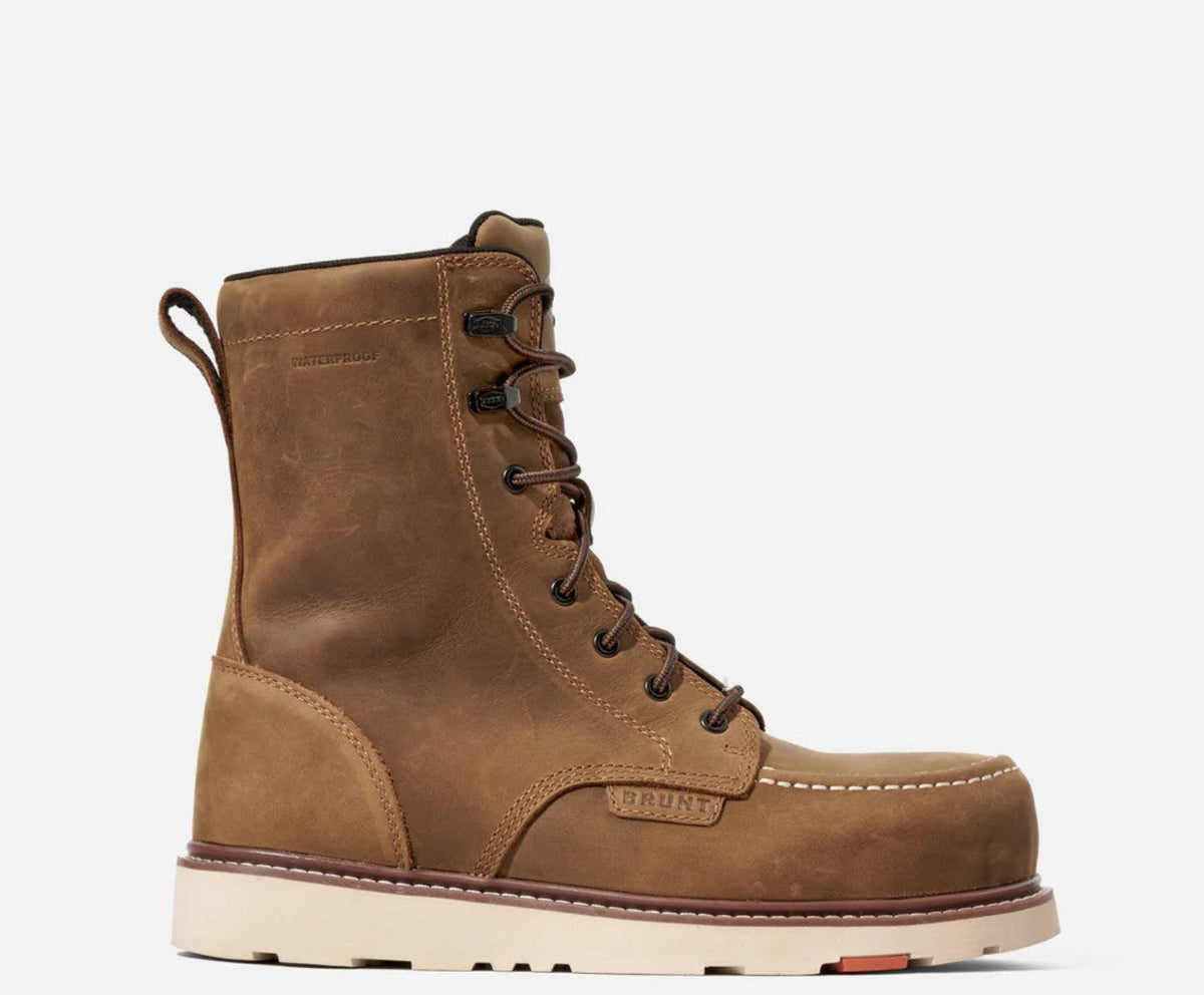 BRUNT Men's The Marin 8" EH Waterproof Work Boot Work Boots BRUNT Brown 10 D/2E